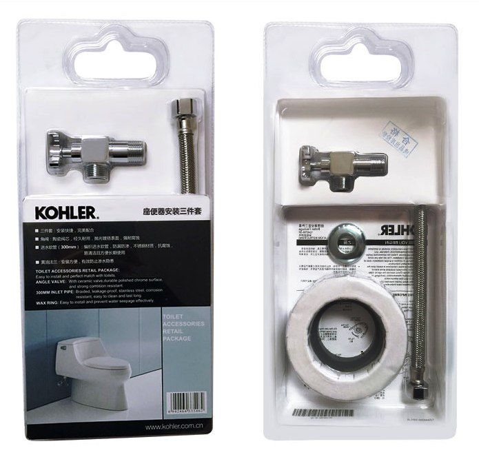 座便器安裝三件套K-1248788-SP（角閥/進(jìn)水軟管/黃油法蘭）