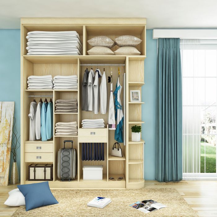 石家莊衣柜定制 臥室衣柜 多層實(shí)木全屋定制