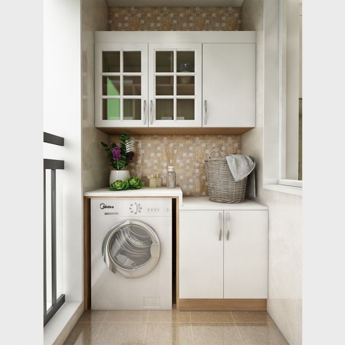 石家莊全屋定制 陽臺(tái)儲(chǔ)物柜 多層實(shí)木